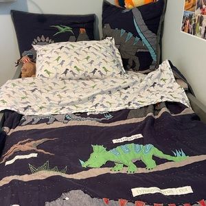 COPY - Pottery barn kids twin size dinosaur quilt, 2 twin sheet sets, 2 pillow …